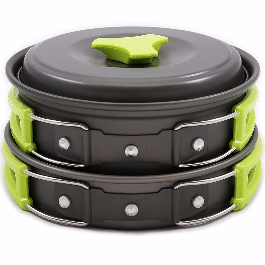 Camping Cookware Mess Kit Backpacking Gear and Hiking Outdoors Bug Out Bag Cooking Image 1