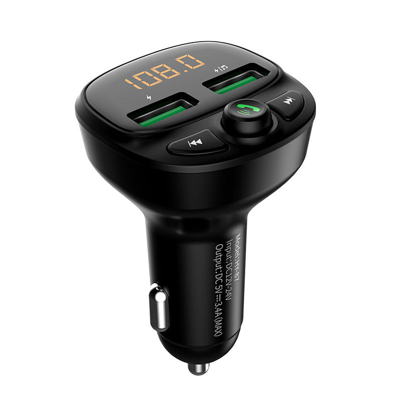 Car FM Transmitter Bluetooth 5.0 Dual USB Charger Image 1