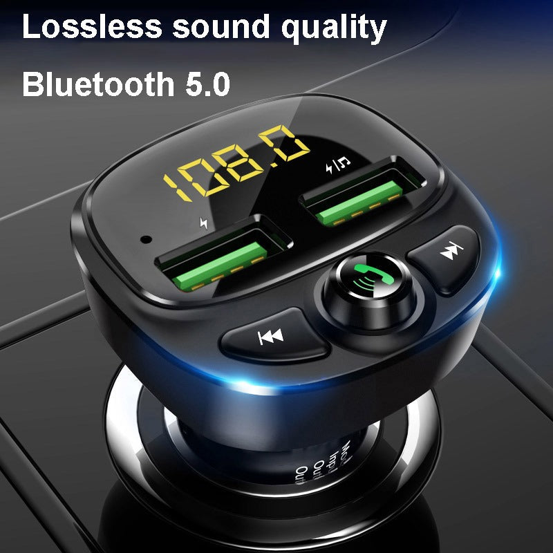 Car FM Transmitter Bluetooth 5.0 Dual USB Charger Image 2