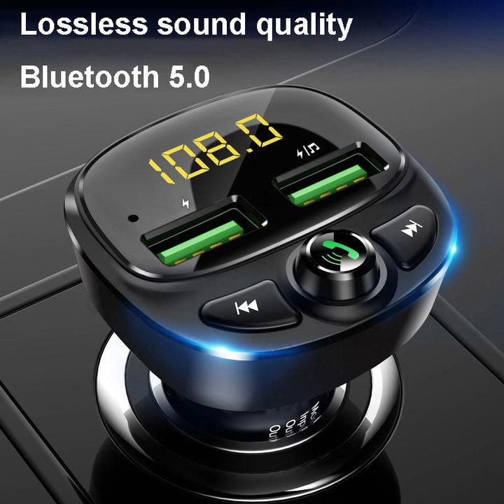 Car FM Transmitter Bluetooth 5.0 Dual USB Charger Image 2