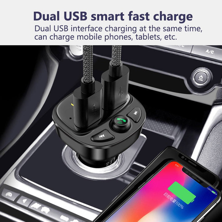 Car FM Transmitter Bluetooth 5.0 Dual USB Charger Image 7