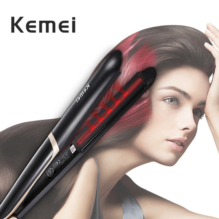 Ceramic Tourmaline Ionic Flat Iron Hair Straightener Image 4