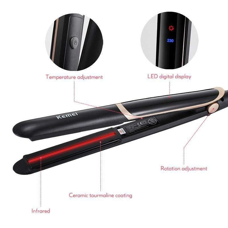 Ceramic Tourmaline Ionic Flat Iron Hair Straightener Image 7