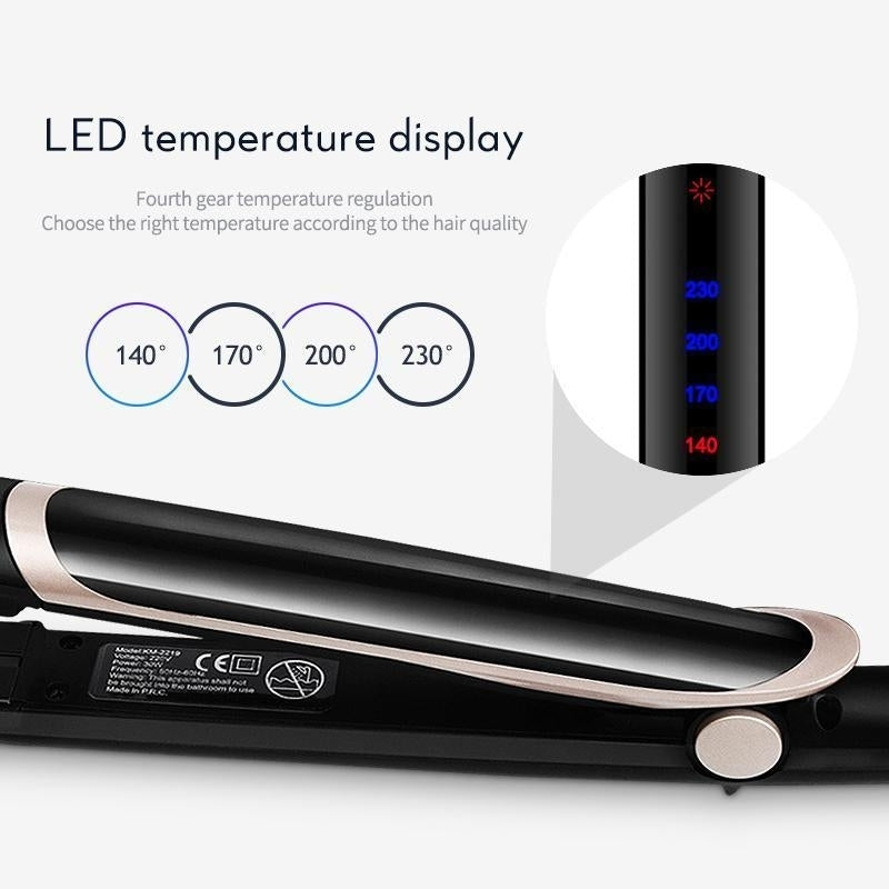 Ceramic Tourmaline Ionic Flat Iron Hair Straightener Image 9