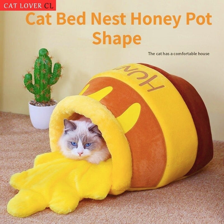 Comfy Honey Pot Pet Plush Bed Image 3