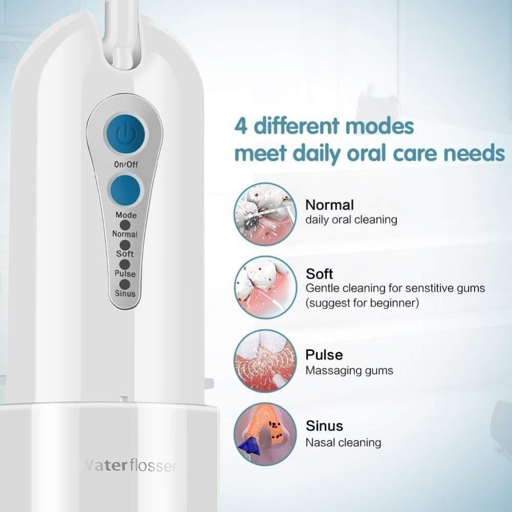 Cordless Water Flosser Dental Oral Irrigator Floss Water Pick Teeth Cleaner Image 2