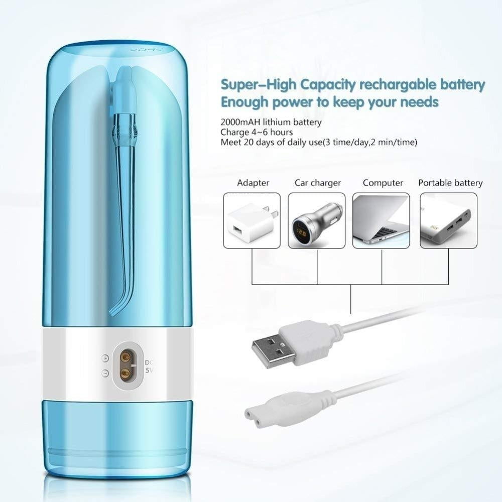 Cordless Water Flosser Dental Oral Irrigator Floss Water Pick Teeth Cleaner Image 3