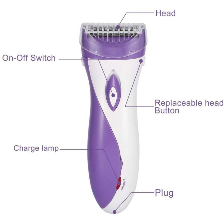 Cordless Epilator Hair Remover Lady Shaver Leg Underarm Hair Trimmer Rechargeable Waterproof Bikini Armpit Razor for Image 7