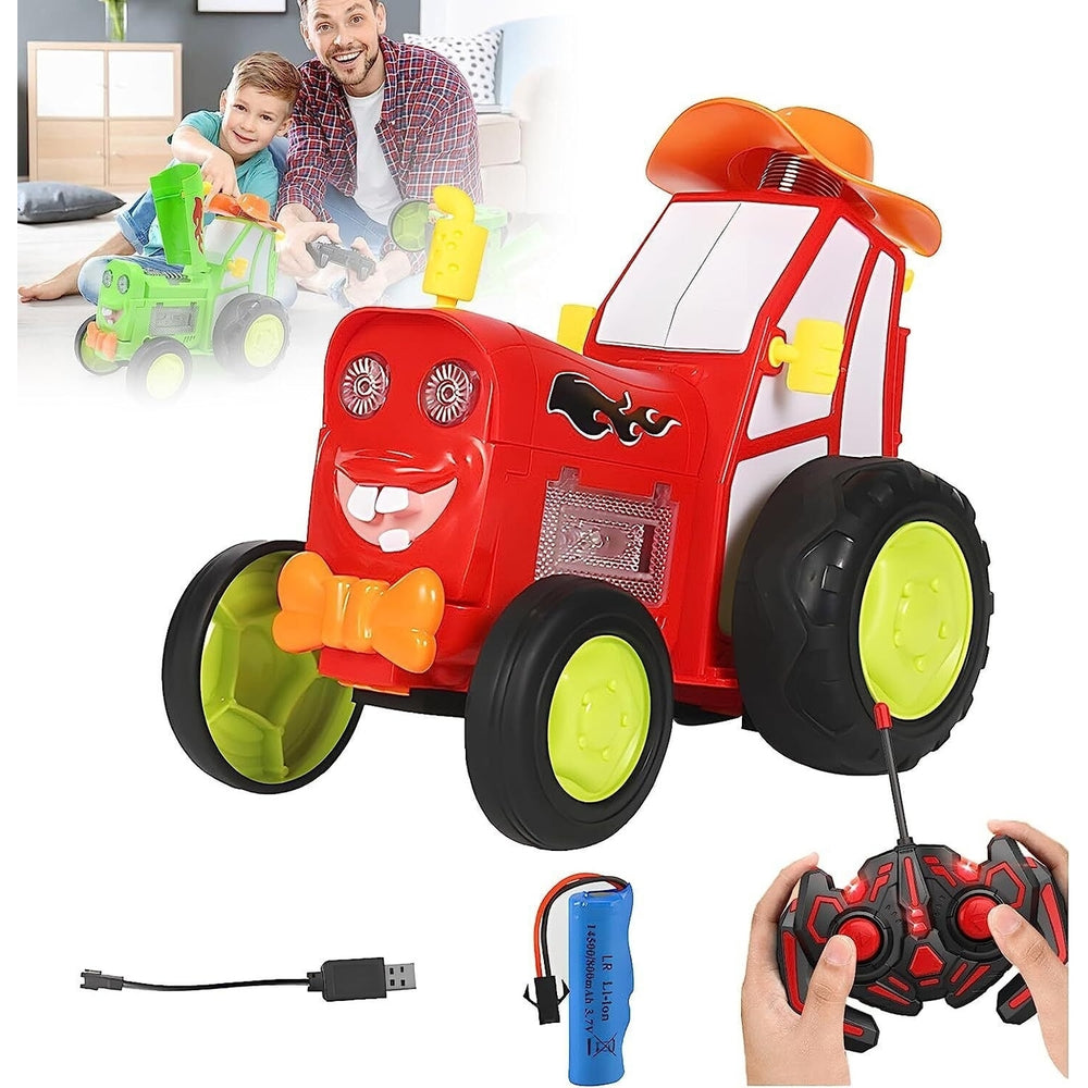 Crazy Jumping Car Remote Control RC Cars Stunt Toy 360 Rotating Rechargeable Image 2