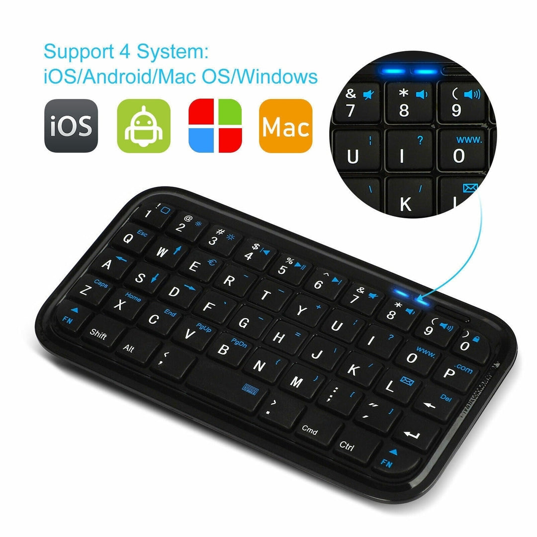 Mini Wireless Bluetooth 3.0 Keyboard LED Keypad USB Charging for PC TV Android XBOX Image 4