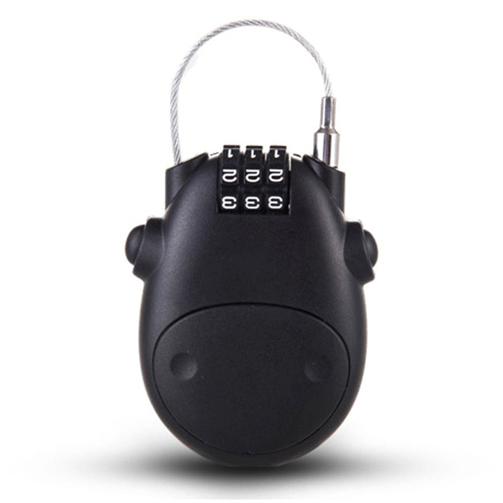 Motorcycle Helmet Code Combination Lock Telescopic Wire Rope Security Image 1