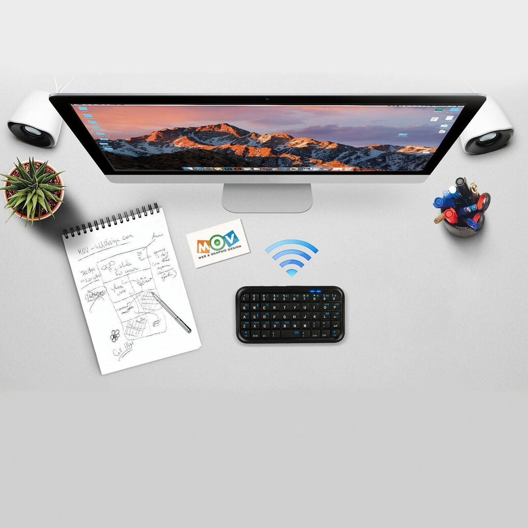 Mini Wireless Bluetooth 3.0 Keyboard LED Keypad USB Charging for PC TV Android XBOX Image 7