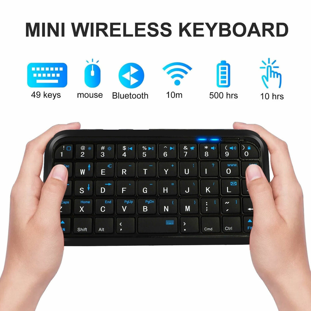 Mini Wireless Bluetooth 3.0 Keyboard LED Keypad USB Charging for PC TV Android XBOX Image 8
