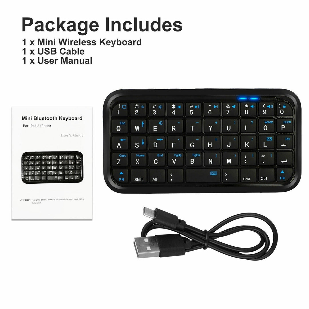 Mini Wireless Bluetooth 3.0 Keyboard LED Keypad USB Charging for PC TV Android XBOX Image 9
