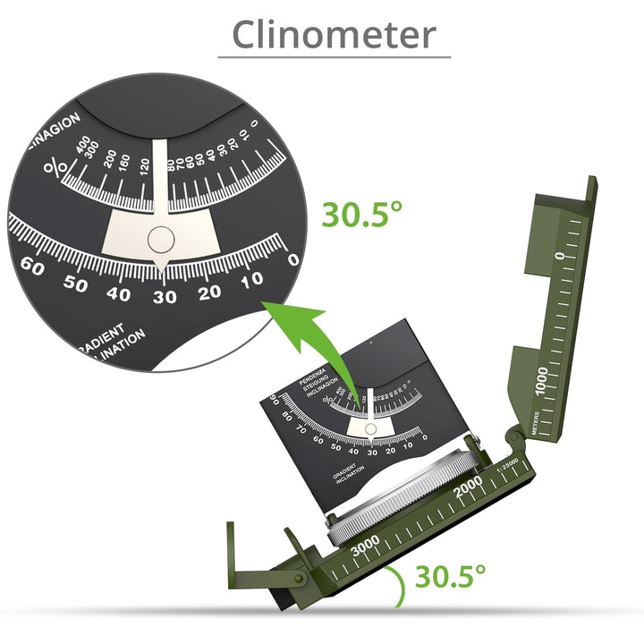 Multifunctional Military Sighting Navigation Compass with Inclinometer Image 4