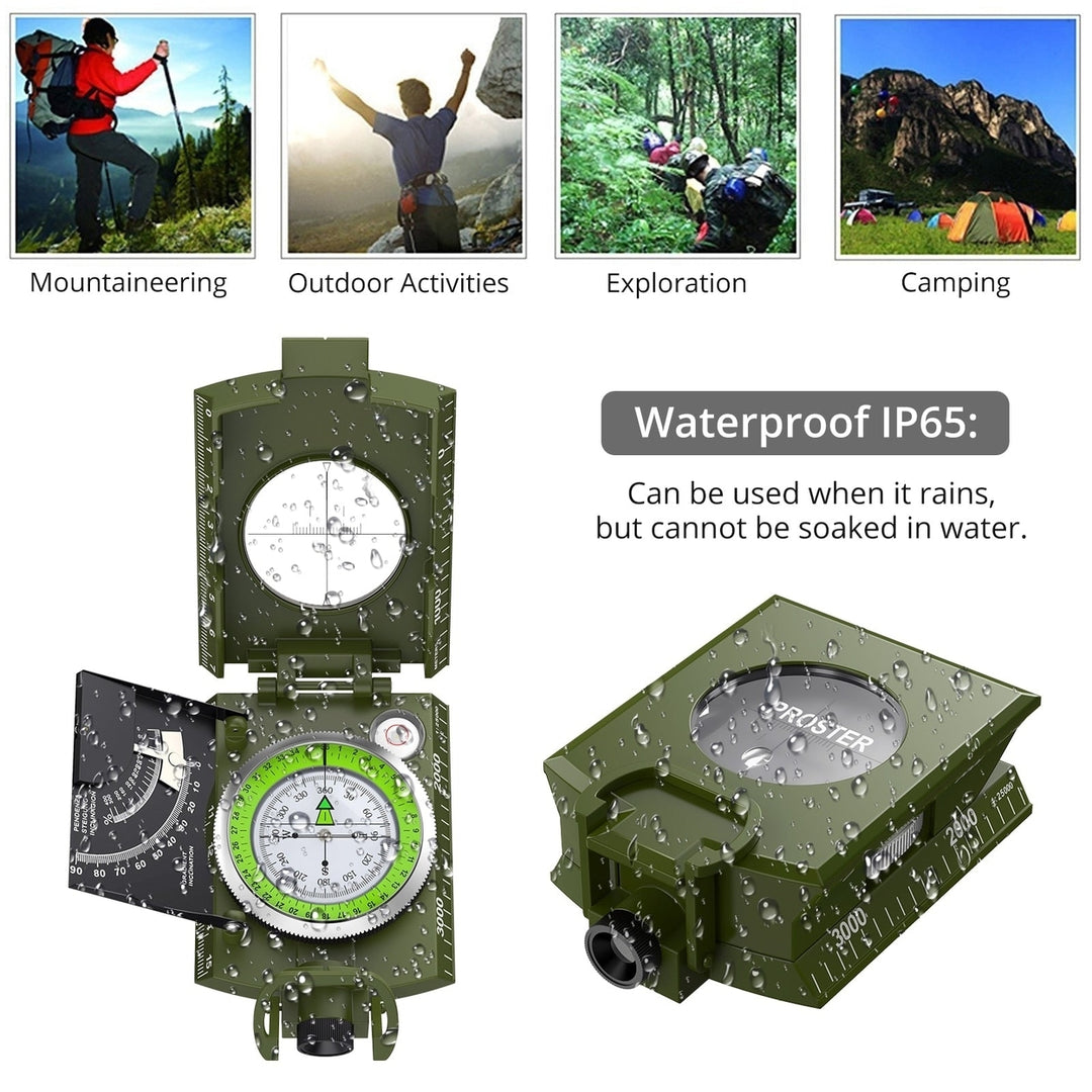 Multifunctional Military Sighting Navigation Compass with Inclinometer Image 4