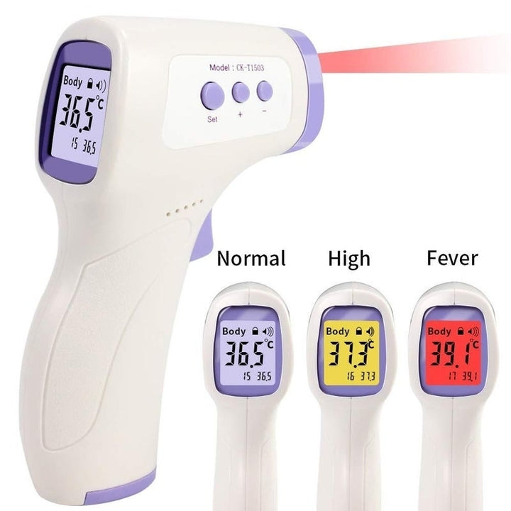 Non-contact Ear Forehead Thermometer LCD IR Infrared Temperature Measurement LCD Image 3