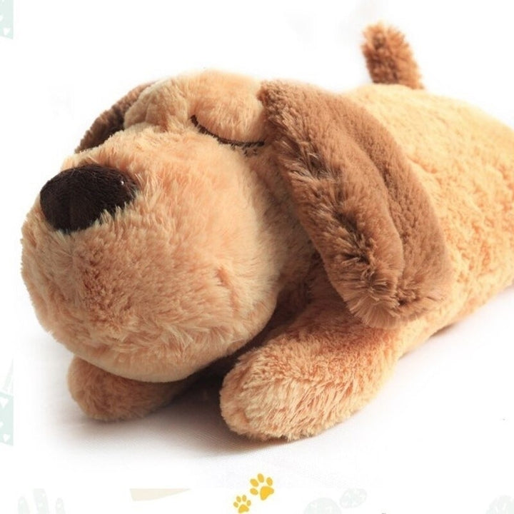 Pet Puppy Soft Plush Toy Heartbeat Sleeping Buddy Dog Behavioral Training Aid Image 3