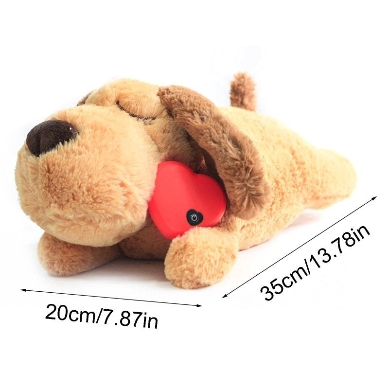 Pet Puppy Soft Plush Toy Heartbeat Sleeping Buddy Dog Behavioral Training Aid Image 6