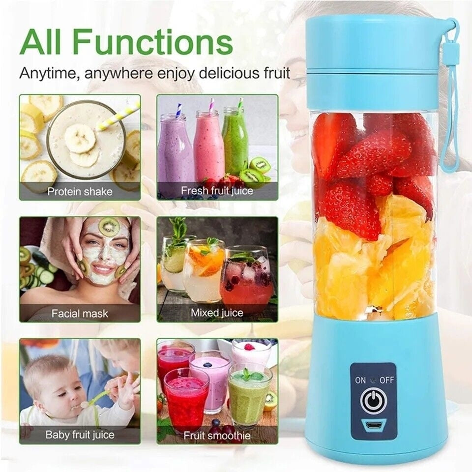 Portable Blender Juicer Cup USB Rechargeable Smoothies Mixer Fruit Machine Image 2