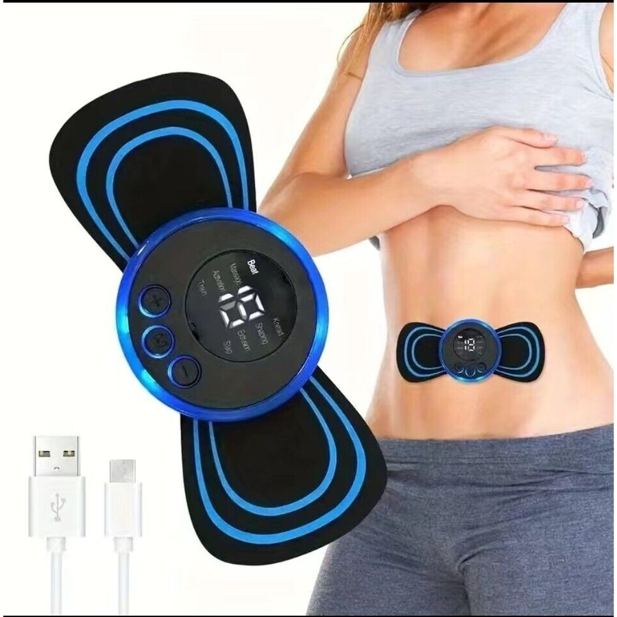 Portable EMS Mini Electric Neck Back Massager Cervical Massage Patch Stimulator Image 1