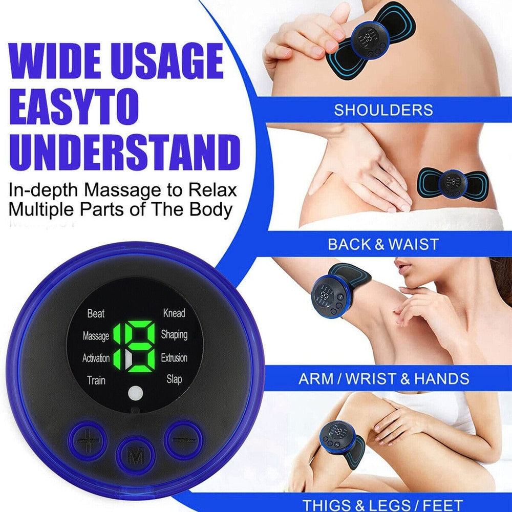 Portable EMS Mini Electric Neck Back Massager Cervical Massage Patch Stimulator Image 2