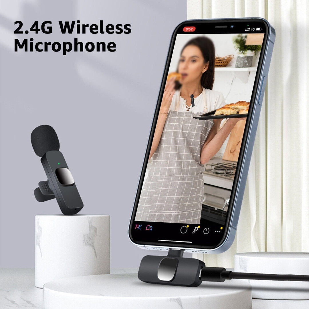 Professional Wireless Lavalier Microphone for Android and iphone Video Vlog Mic Image 4