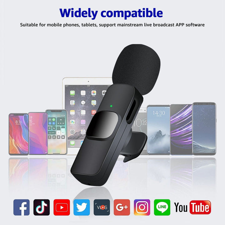 Professional Wireless Lavalier Microphone for Android and iphone Video Vlog Mic Image 6