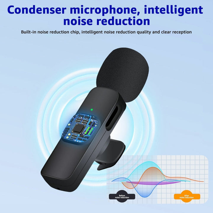 Professional Wireless Lavalier Microphone for Android and iphone Video Vlog Mic Image 9