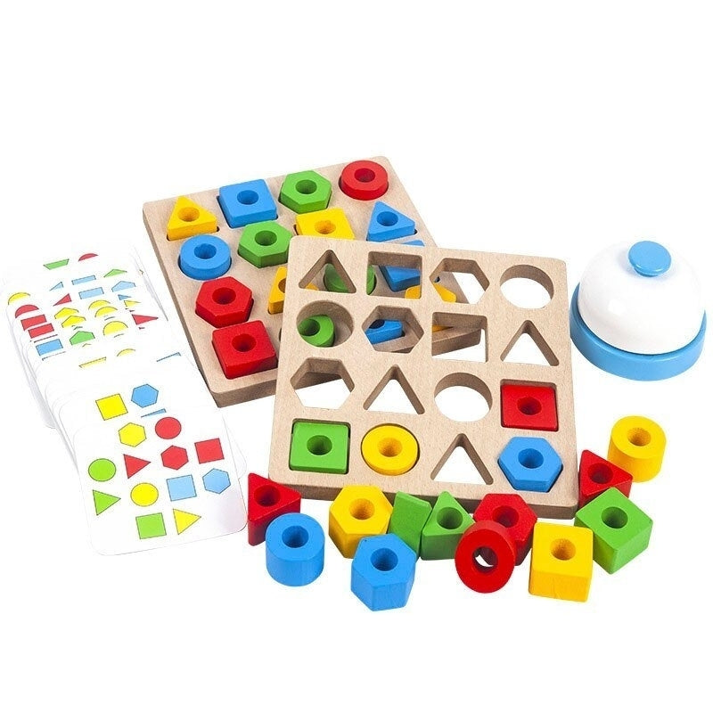 Shape Color Geometric Matching Game Kids Color Sensory Educational Toy Image 2