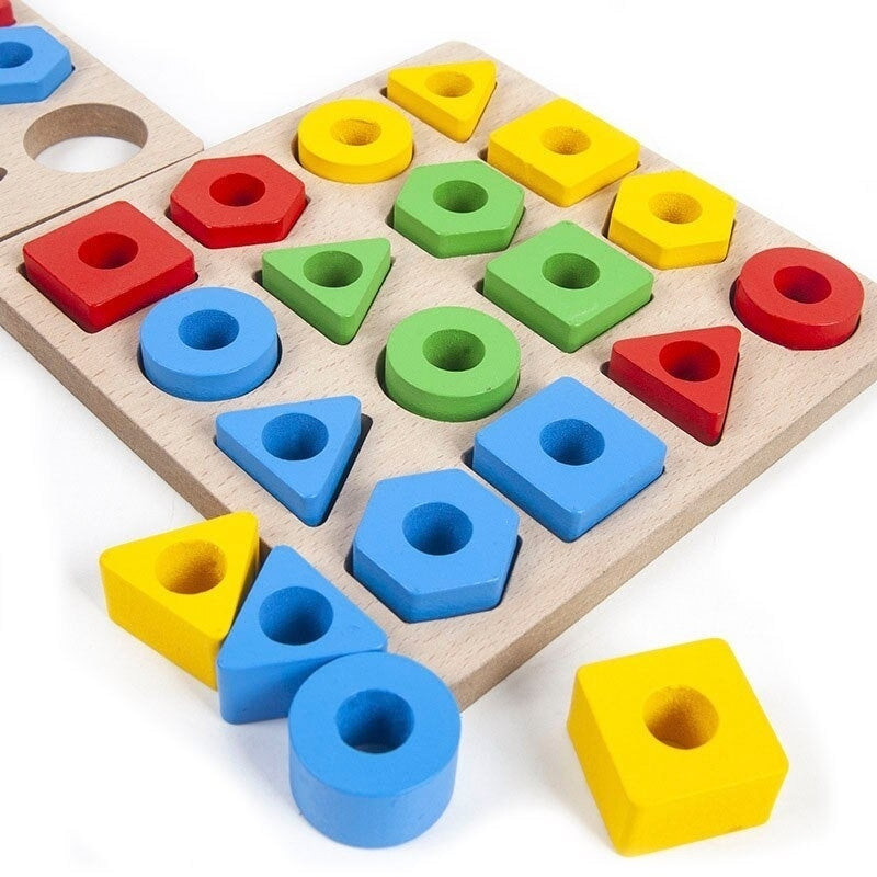 Shape Color Geometric Matching Game Kids Color Sensory Educational Toy Image 3