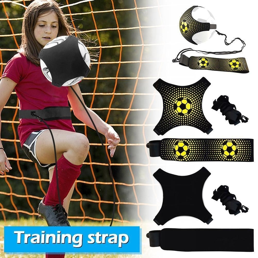 Soccer Trainer Kids Solo Training with Auxiliary Circling Belt for Football Kick Image 3