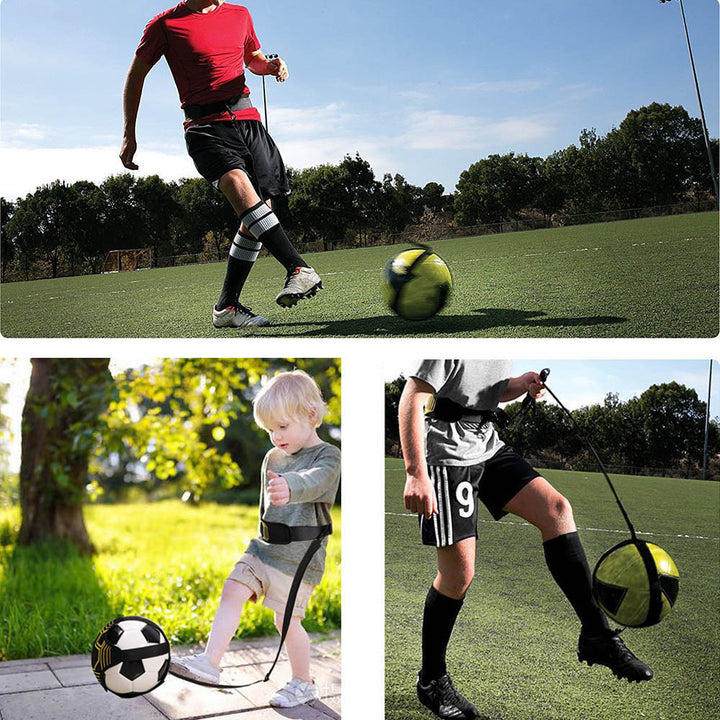 Soccer Trainer Kids Solo Training with Auxiliary Circling Belt for Football Kick Image 6