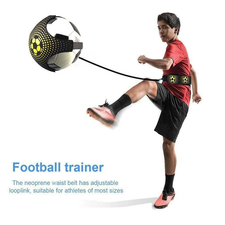 Soccer Trainer Kids Solo Training with Auxiliary Circling Belt for Football Kick Image 9