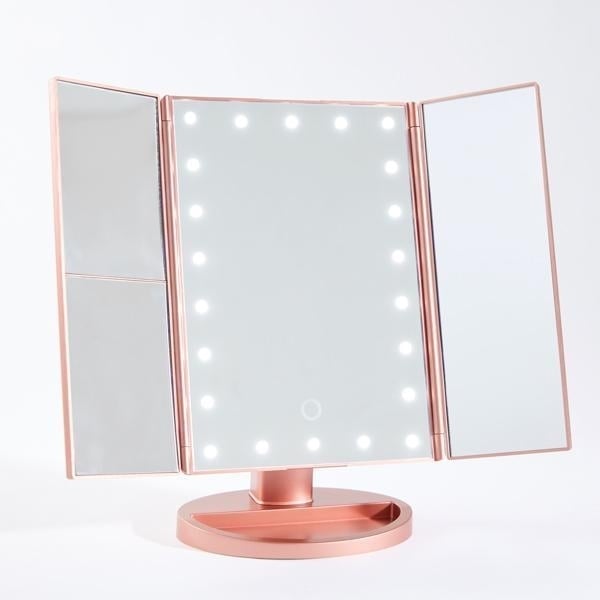 Tri-Fold LED Makeup Mirror Image 1