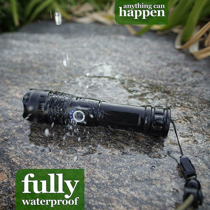 Super-Bright Rechargeable 90000Lumens LED Tactical XHP50 Flashlight With Battery Image 8