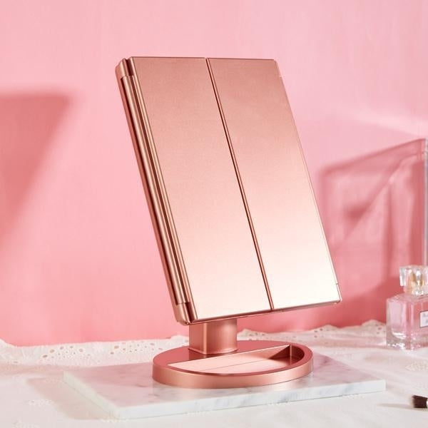 Tri-Fold LED Makeup Mirror Image 4