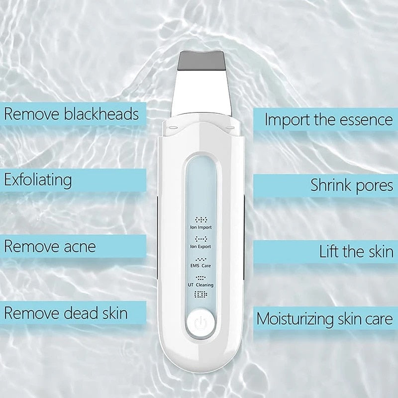 Ultrasonic Skin Scrubber Blackhead Peeling Remover Facial Peeling Deep Cleaner Image 2