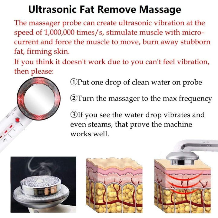 Ultrasonic Cavitation Fat Remover Body Massager Slimming Anti-Cellulite Machine Image 9