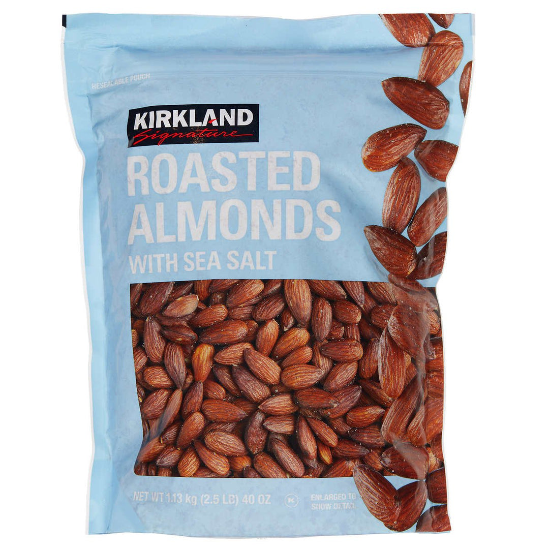 Kirkland Signature Roasted Almonds Sea Salt 2.5 Pounds Image 1