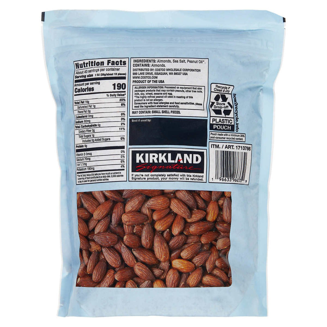 Kirkland Signature Roasted Almonds Sea Salt 2.5 Pounds Image 2