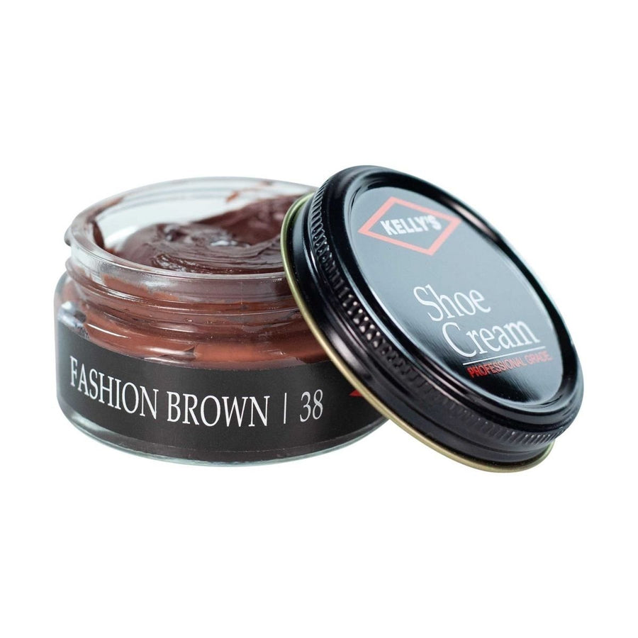 Kellys Shoe Cream Polish (1.5 oz jar) Fashion Brown - KSC-38 ONE SIZE FASHION BROWN Image 1