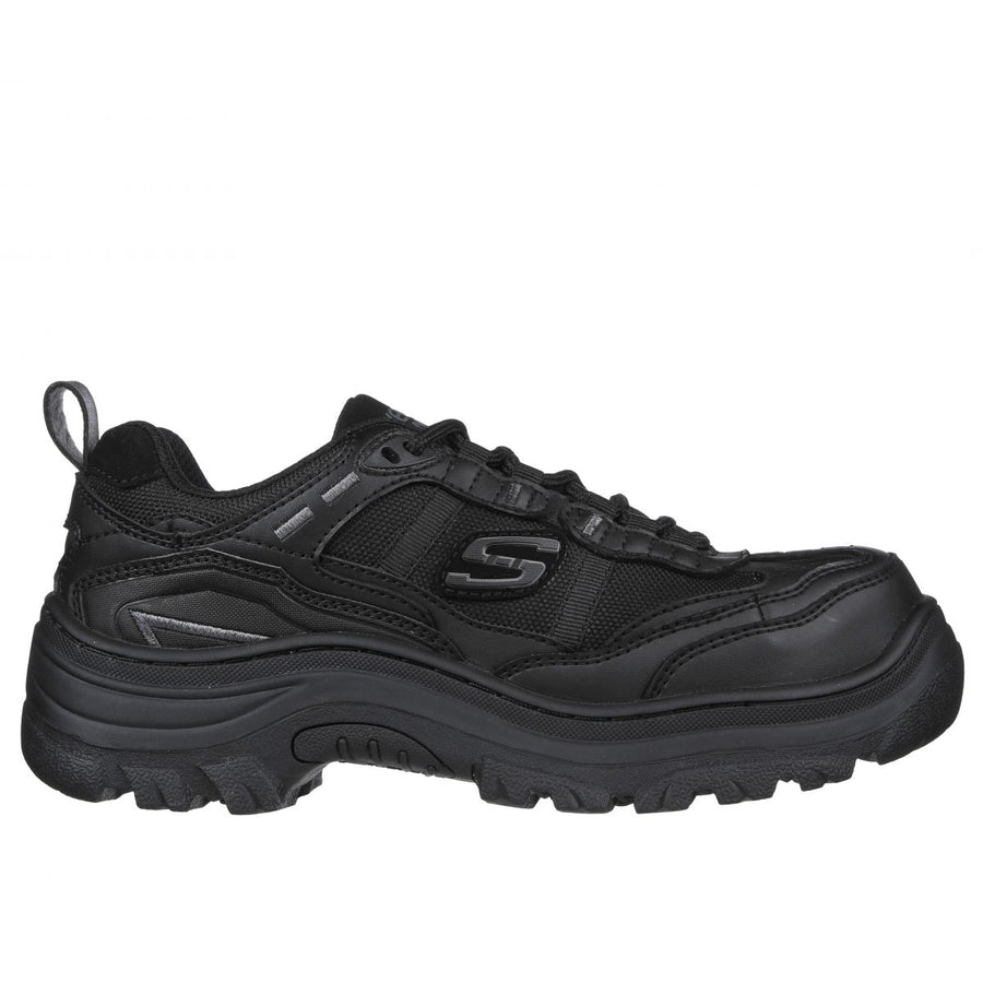 SKECHERS WORK Womens Burgin - Hazardville  Composite Toe Work Shoe Black - 108076-BLK  BLACK Image 1