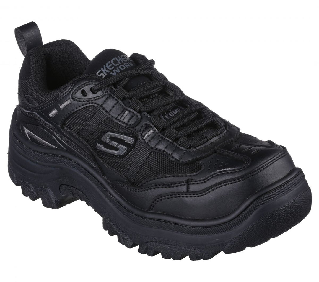 SKECHERS WORK Womens Burgin - Hazardville  Composite Toe Work Shoe Black - 108076-BLK  BLACK Image 2