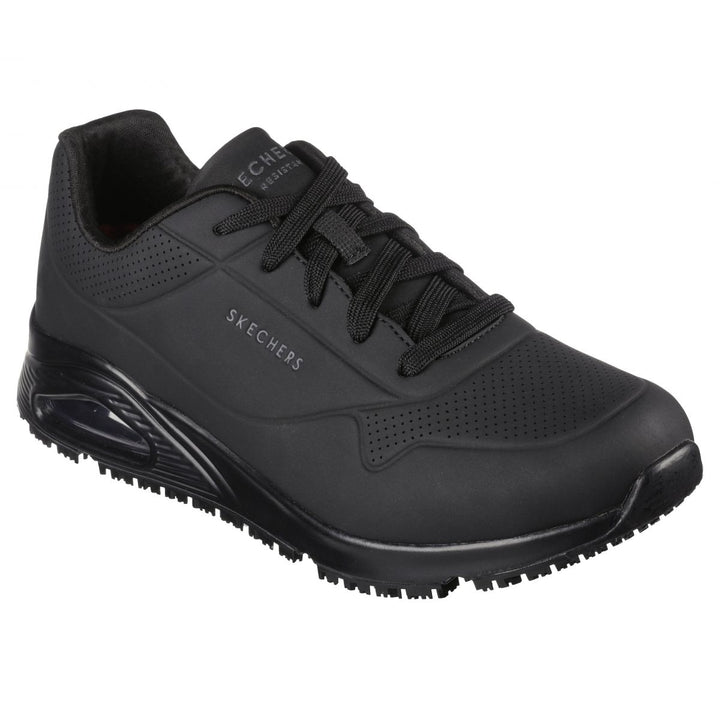 SKECHERS WORK Mens Relaxed Fit Uno SR - Sutal Soft Toe Slip Resistant Work Shoe Black - 200054-BLK BLACK Image 2