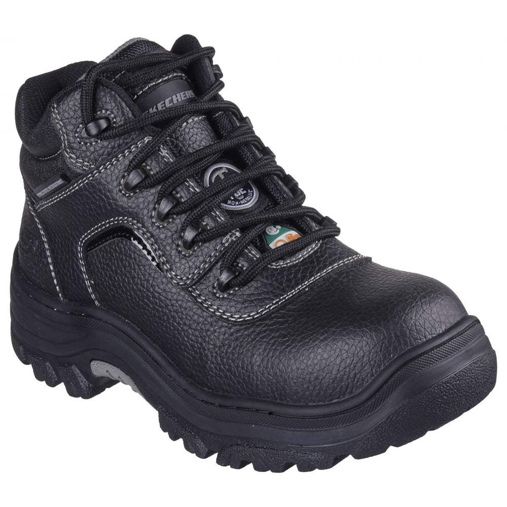 SKECHERS WORK Womens Burgin - Coralrow Composite Toe Work Boot Black - 77288-BLK BLACK Image 2