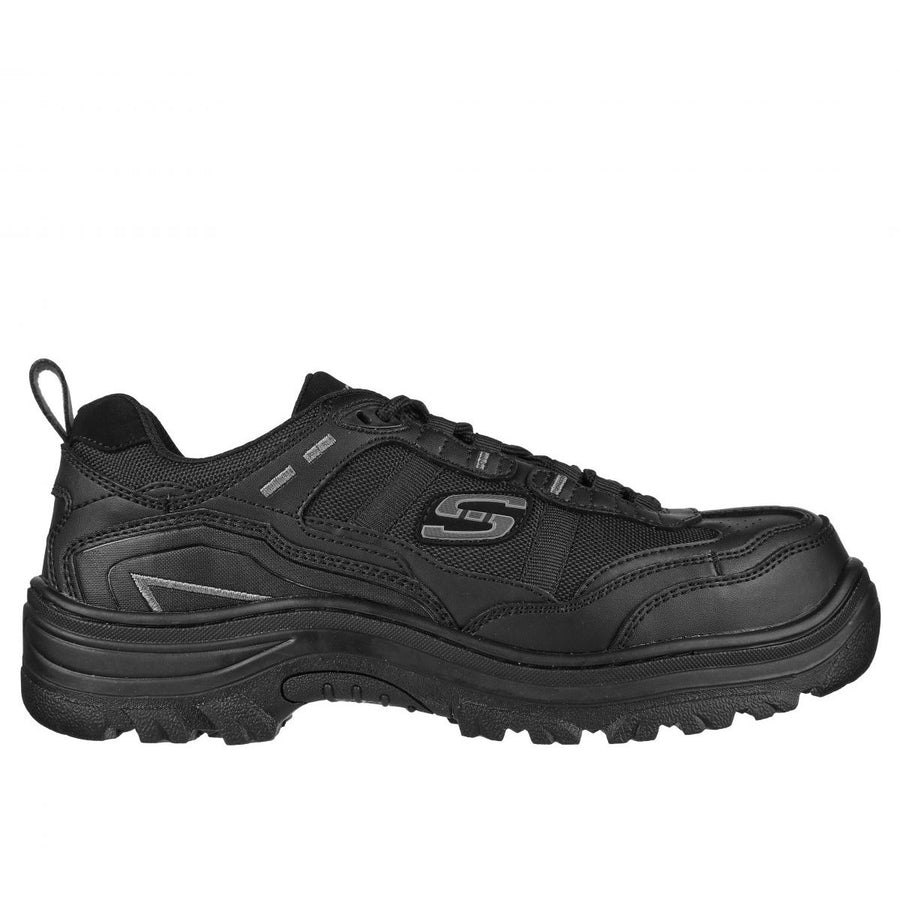 SKECHERS WORK Mens Burgin - Sawda Composite Toe Work Shoe Black - 200088-BLK BLACK Image 1