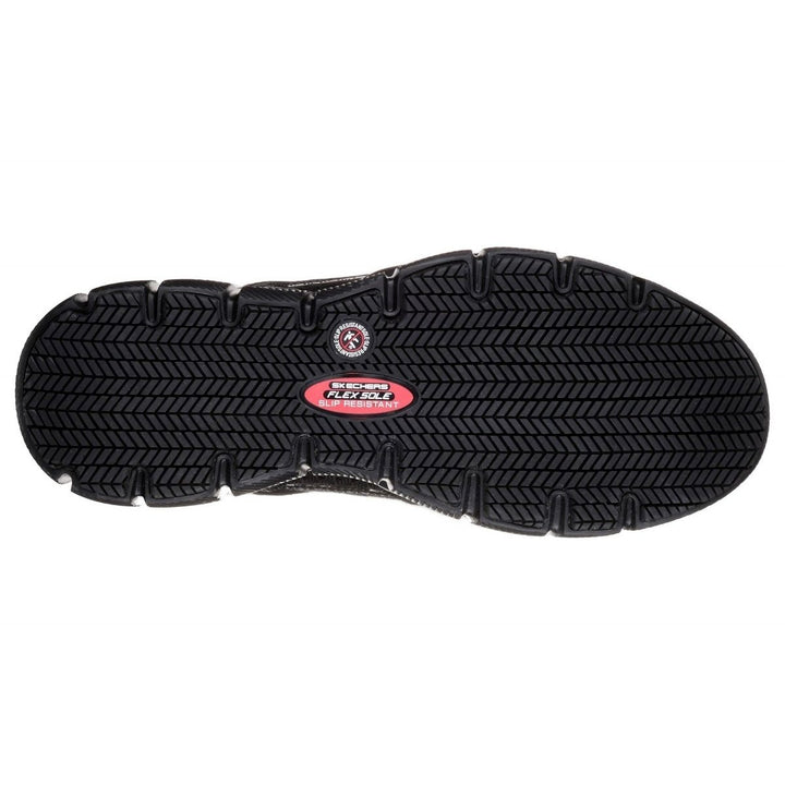 SKECHERS WORK Men's Relaxed Fit Telfin - Sanphet SR Soft Toe Slip Resistant Work Shoes Black - 77152-BLK  BLACK Image 3