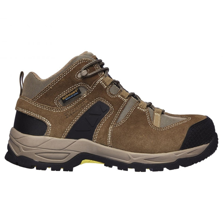 SKECHERS WORK Mens Monter Composite Toe Waterproof Work Shoe Khaki - 77538-KHK KHAKI Image 1