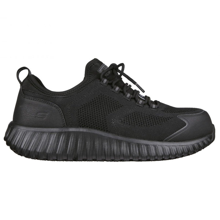 SKECHERS WORK Mens Cicades - Rhettle Composite Toe ESD Work Shoe Black - 200062-BLK BLACK Image 1